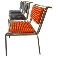 Vintage Japanse Design Stoel Oranje En Bruin