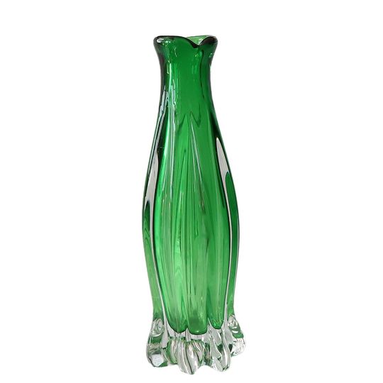 Vintage Vaas Murano In Smaragd Groen, Jaren '60 1