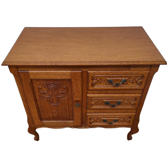 Vintage Landelijk Ladekastje Queen Ann Ladekast Commode 601 1