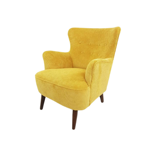 Artifort Theo Ruth Fauteuil Geel | Gele Fauteuil Fijne Rib