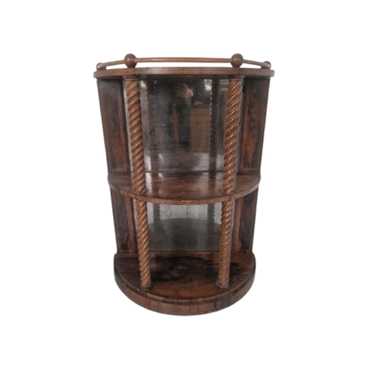 Art Deco Hal Kastje Noten Hout Spiegel. 1
