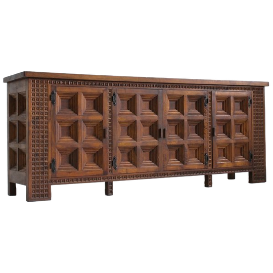 Vintage Spaans Brutalist Sideboard Dressoir 1