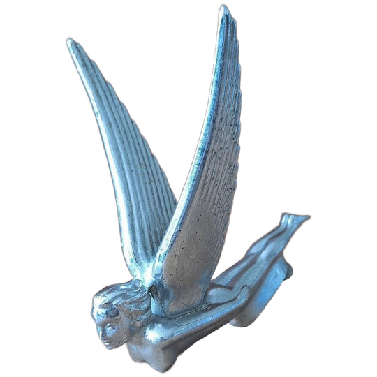 Antiek Auto Motorkap Ornament Vliegende Godin Cadillac Nash. 1