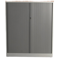 Ahrend Roldeurkast, Aluminium, 144 X 120 Cm, Incl. 3 Legborden