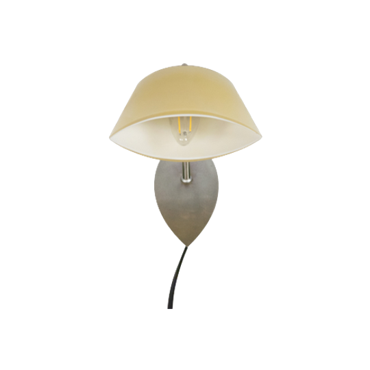 Hala Zeist - Wandlamp - Geborsteld Staal - Glas - 1990'S 1