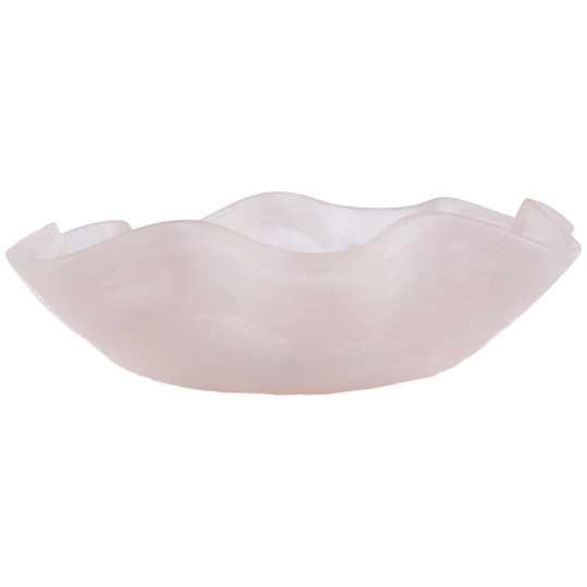 Bazar Bizar | Resin Organic Fruitschaal - Roze Wit 1