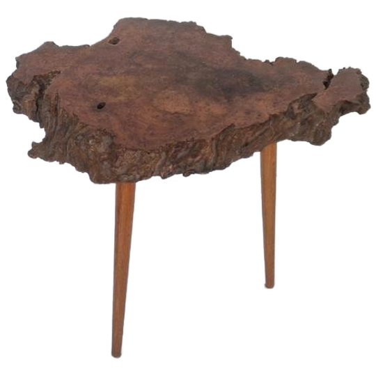 Mid Century Boomstam Side Table Vintage Design. 1