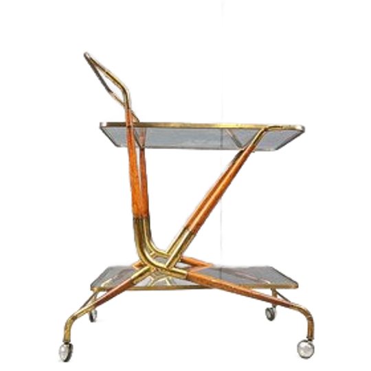 Vintage Italian Serving Trolley By Cesare Lacca, 1950s 1