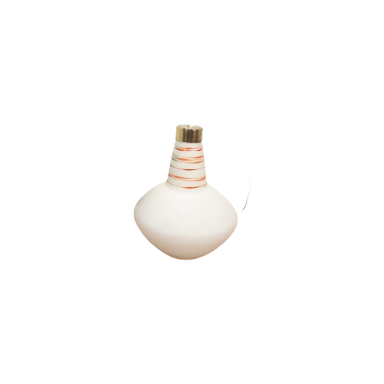 Vintage Design Hanglamp Melkglas Met Oranje Rode Strepen, Zukov 1