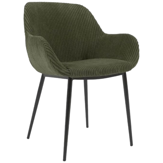 Kave Home Konna Eetkamerstoel Groen Set 4 | Van €185 P.s. Nu 1