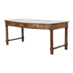 Geweldige Antieke Franse Eettafel Met Een Waanzinnig Blad Uit Eind 18e Eeuw thumbnail 1
