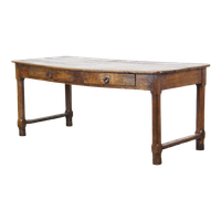 Geweldige Antieke Franse Eettafel Met Een Waanzinnig Blad Uit Eind 18e Eeuw