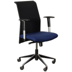 Bejot Bureaustoel, Blauw / Mesh, 1D Armleggers thumbnail 1