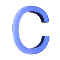 Qd30 – Aluminium – Metalen – Letter C