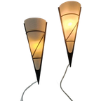 Een Paar Wandlampen Design Metaal Glas. thumbnail 1