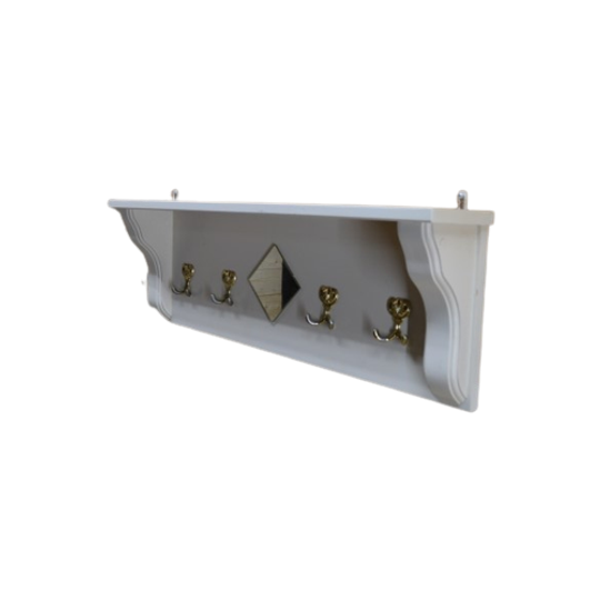 Wandkapstok Grenen Hout In Creme Kleur 1