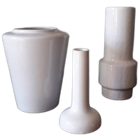 Set Van 3 Witte Vintage Design Items - Vaas - Kandelaar