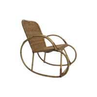 Jaren 60 Vintage Rotan Kinder Schommelstoel