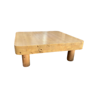 Pine Coffee Table In A Brutalist Style, 1970