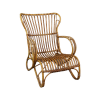 Rotan Belse 8 Fauteuil Met Hoge Rug, Dutch Design, 1950