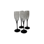 4X Champagne Flutes, Zwart, Luminarc thumbnail 1