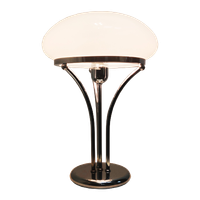 Chrome And Opaline Glass Desk Lamp