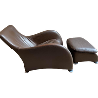 Montis Loge Leren Design Fauteuil Met Hocker