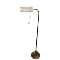 Vintage Verstelbare Vloerlamp Van Metaal En Messing Met Trekkoord