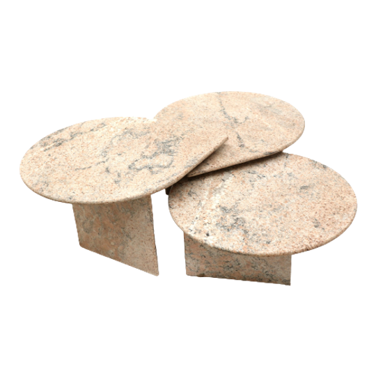 Set Van 3 Druppelvormige Italiaans Design Salontafels Gemaakt In De Jaren '70 1