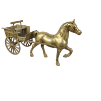 Messing Paard Met Kar