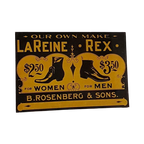 Dubbelzijdig Antiek Usa Tin Sign Van Lareine Rex Shoes. thumbnail 1