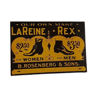 Dubbelzijdig Antiek Usa Tin Sign Van Lareine Rex Shoes.