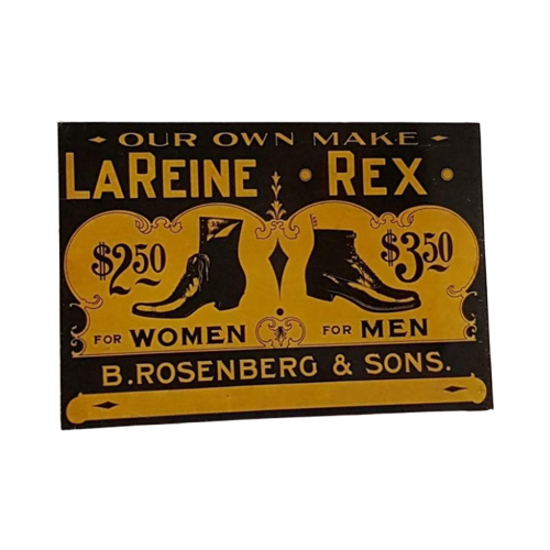 Dubbelzijdig Antiek Usa Tin Sign Van Lareine Rex Shoes.