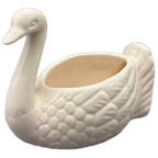 Bloempot Zwaan Wit Keramiek thumbnail 1