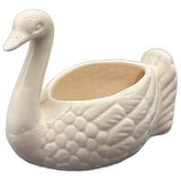 Bloempot Zwaan Wit Keramiek