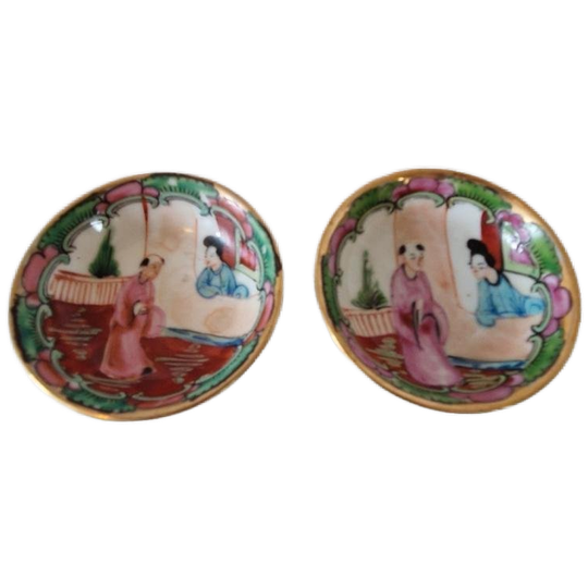 2 Antieke Mini Porselein Schotels Schaal Schaaltjes 1