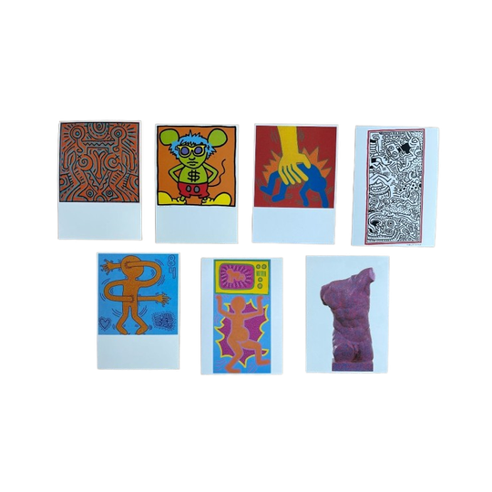 Keith Haring, Untitled, 1984, Vintage 1984-86, Set Of 7 Offset Lithograph Postcards 1