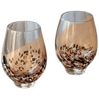 Set Of 2 Rare Vintage Ikea Handblown Glasse thumbnail 1