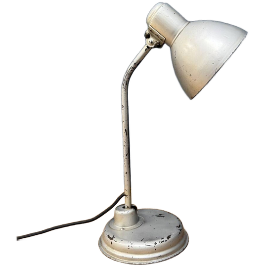 Zilvergrijze Bauhaus Bureaulamp 1
