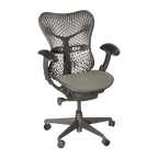 Herman Miller Mirra 1 Bureaustoel, Antraciet, Kunststof Mesh, 2D Armleggers thumbnail 1