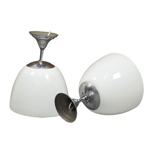 Art Deco Opaline Hanglampen - Setprijs