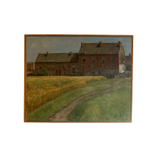 Impressionist Painting Of Belgian Farmhouse Scene