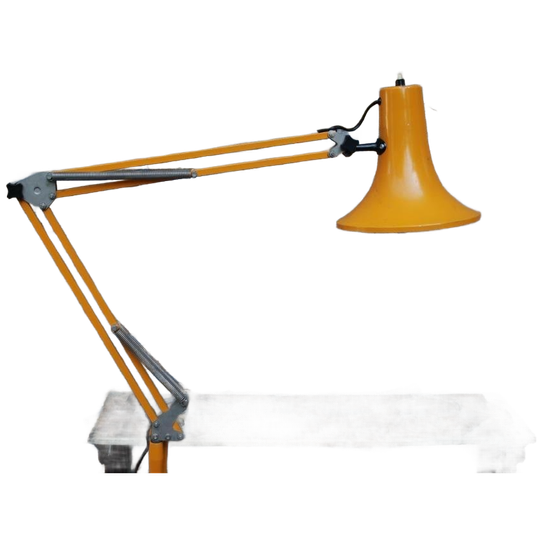 Vintage Architectenlamp Oker Geel 1