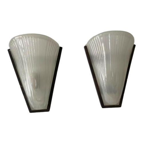 Glazen Jaren 60 Wandlampen (2) Art Deco Stijl