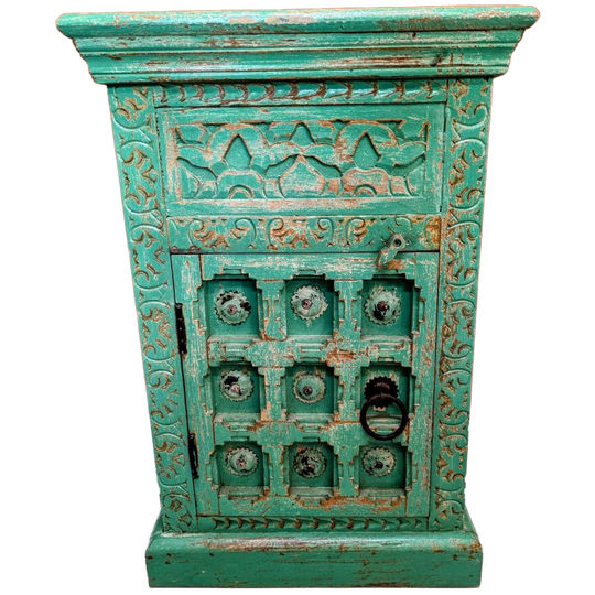 Indiaas Nachtkastje Houtsnijwerk 1