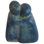 Blauw Sculptuur Beeld "de Knuffel" thumbnail 1