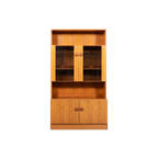 Danish 1970’s Teak Veneer Two Piece Cabinet / Boekenkast / Ladekast / Buffetkast / Kast thumbnail 1