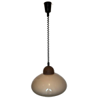 Mushroom Hanglamp Trekpendel Van Dijkstra, Jaren 70 thumbnail 1