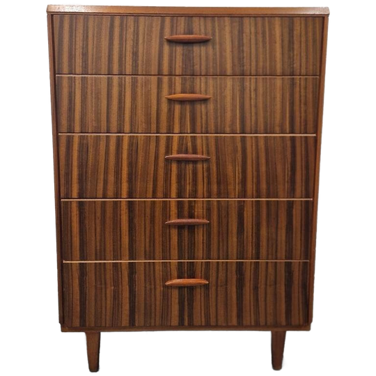 Hoge Deense Ladekast Vintage Ladekast Schoenenkast Design 1