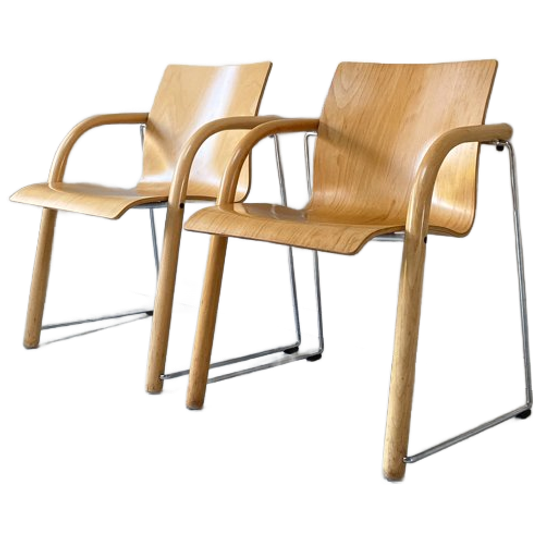 Vintage Houten Thonet Stoelen Model S320 1